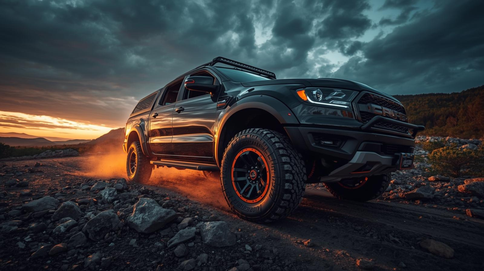 SUV with Kyvinta off-road tires and wheels